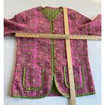 Provence d'amour Women Reversible Floral Jacket 100% Cotton Pink Green Size S Photo 12