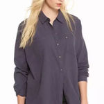 Free People  shirt women's size XS love,‎ her madly, gauze, oversized shirt, blue Photo 0