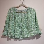 Rails  Mariah Blouse Top Green Texture Floral Photo 2