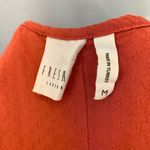 Fresha London Boutique Coral Ruffle Wrap Tie Dress Women's size Medium Red Photo 9