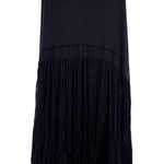 Free People Beach Fringe Tiered Maxi Skirt Black Western FP Small Long Photo 3