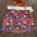 Unique Vintage NWT SMAK PARLOUR Black/Purple Floral Easy Does It Skirt X-SMALL Photo 1