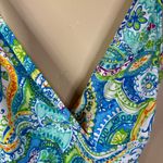 Ralph Lauren Lauren Size 14 Carnivale Paisley One Piece Swimsuit - Blue Beach Photo 4