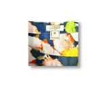 J.Crew XL Cream Blue Floral Sleeveless Blouse Watercolor Vacation Resort Travel Photo 4