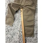 Disney Park Size 4 Capri Pants Women Khaki Cropped Flat‎ Front Mickey Mouse Logo Brown Photo 6