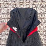 Vintage 90s red black white polkadot strapless punk goth prom dress LARGE Photo 3