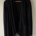 Elie Tahari  Wool and Lamb Leather Black Cardigan Photo 0