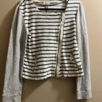 Lou & grey  By Loft Striped Zip Up Moto Jacket Size M Photo 1