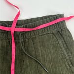 Athleta  Retreat Linen High Rise Wide Leg Pant Raining Aspen Sz M petite Photo 4