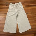 Match Point Beige Tan Linen Wide Leg Pull Photo 3