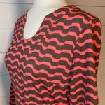 Ellie Kai Brown & Coral Wavy Stripe Dress Size 6 Photo 4