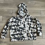 Elan  Monochrome Tie-Dye cold shoulder Hoodie Photo 0