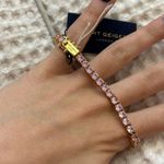 Kurt Geiger NWT  london Cubic zirconia Pink Tennis Bracelet Photo 3