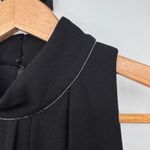 Badgley Mischka Old Money Jumpsuit sz 2 Black Rhinestone Trim Polyester NEW $189 Photo 6