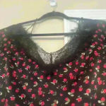Mi Ami off the shoulder lace Rose slip dress size small Red Photo 3