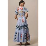 Anthropologie The Somerset Maxi Dress Blue Floral Tiered Womens Size S Photo 1