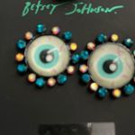 Betsey Johnson  Glow in the dark Eyeball Earrings w crystals Photo 0