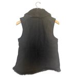 Michael Stars  Anthropologie Black Fur Suede Vest Size M Photo 3