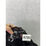 ZARA  Women's Dress Solid Black High Neck Lace Trim Size Large Swing Photo 2