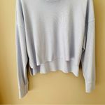 American Eagle  Outfitters Waffle Knit Long Sleeve Turtleneck Top Blue Sz… Photo 2