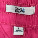 Croft & Barrow Cost & Barrow Chino Utility Shorts Pink Small Cotton Twill Elastic Waist Pull On Photo 5