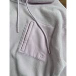 UGG  Fleece Cropped Hoodie Pink Pullover Kangaroo Pocket Drawstring Size M Photo 2