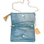 Francesca's Lace Overlay Clutch Teal Photo 3