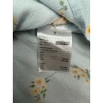 Sophie Rue Blue Floral Smocked Peplum Blouse Size S Puff Long Sleeve Photo 3