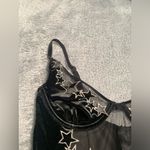 Victoria's Secret Victoria’s Secret Black velvet Star Embellished Bodysuit lingerie medium Photo 2