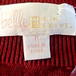 NWOT Belle by Kim Gravel Burgundy Embroidered Floral Bell Sleeve Sweater Size 8 Red Photo 4