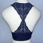 // INTIMATELY FREE PEOPLE Navy Blue Lace Racer Back Bralette Small Photo 4