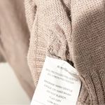 Mer/Sea Pullover High Neck Sweater OS One Size Boxy 3/4 Sleeves Soft Side‎ Slits Tan Photo 3