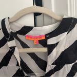 VILAGALLO Dress zebra print black white embroidered Size 42 Photo 1