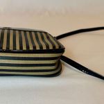 Designer Originals Vintage Fendi-Inspired Black/Tan Striped Neoprene Pequin Crossbody Purse Photo 2