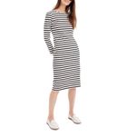J.Crew NWT Stripe Long Sleeve Cotton Dress Photo 1