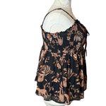 Torrid Babydoll Chiffon Smocked Cami Roaming Leopards Black Peplum Animal Edgy 3 Photo 6