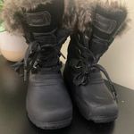 Khombu  Slope Black Suede Leather Faux Fur Lined Ankle Boots Womens Size 7M Photo 1