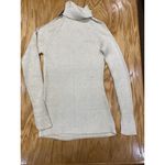Hudson Pullover Sweater Womens Medium Ivory Ribbed Cold Shoulder Long Sleeve B47 Photo 1