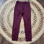 NWT Anthropologie Maeve Pants Womens 2 Burgundy Red Split Hem Pintuck Skinny Leg Photo 3