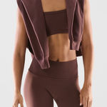 Aritzia TNA Trace Biker shorts 7” high rise waisted workout cocoa brown mocha Photo 0