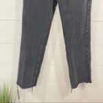 ZARA  Straight Leg High Waisted Raw Hem Black Jeans 0 Photo 3