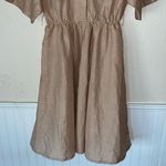 Utility Vintage 80s Button Down Fit and Flare Khaki Belted Shirtdress pockets Photo 5