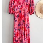 Rhode | Ester Midi Dress in Rouge Akiko | Pink Floral | Sz 2 Photo 2