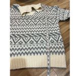 Aerie  NWT Gray Cream Wool Blend 1/4 Zip Pullover Sweater Oversized XS Photo 7