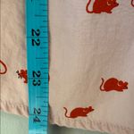 Anthropologie Odille Mouse & Cheese Novelty Print Button Down Shirt Pink Size 4 Photo 6