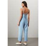 A.P.C. Blue Denim 100% Cotton Stonewash Tie Back Loose Fit Jumpsuit Size 38 Photo 2