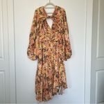 NWT Acler Palms Pleated Maxi Dress in Kaleidoscope Floral Yellow Size 4 Photo 8