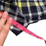 Joie  Plaid Shorts Women’s 12 Mini Navy Spring 100% Linen Style Photo 3