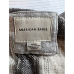 American Eagle Flannel Hoodie. Small. White Photo 2
