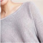 Anthropologie  Heather Gray Silver Knit Sweater Top Photo 3